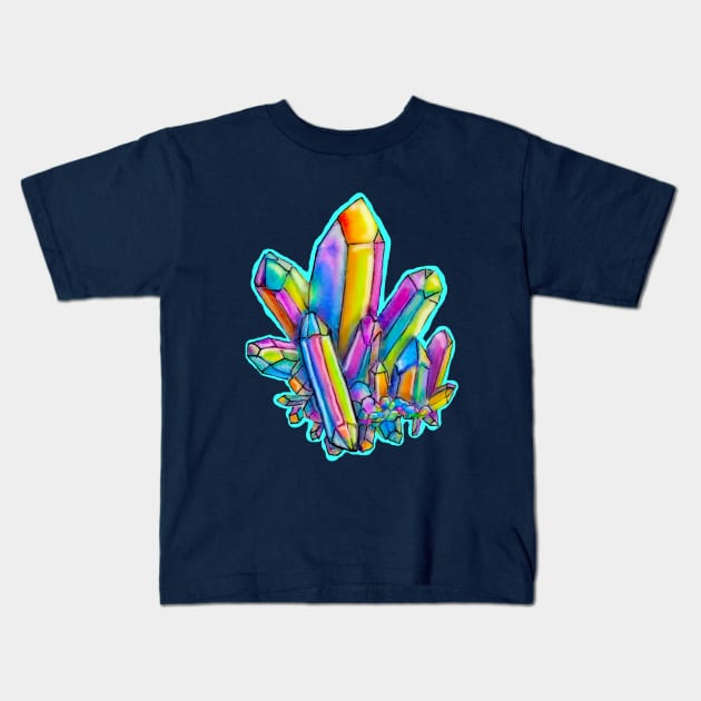 Colorful Crystals Kids T-Shirt by colleendavis72